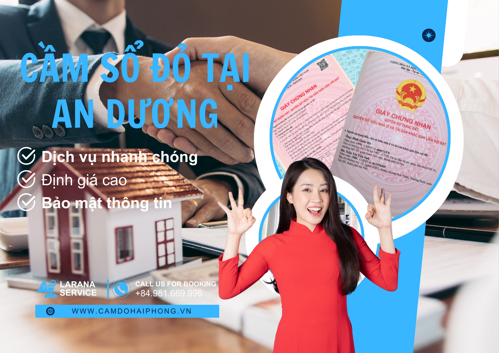 Cầm sổ đỏ tại quận An Dương Hải Phòng