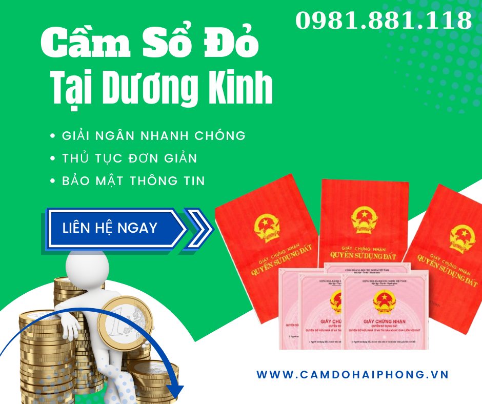 Cầm sổ đỏ tại Dương Kinh Hải Phòng