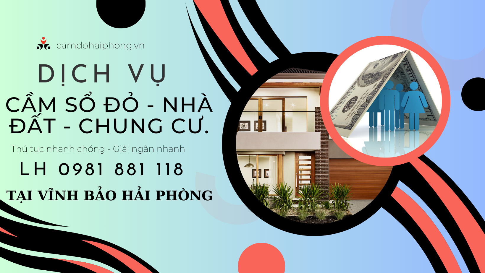 cầm nhà đất bìa đỏ tại vĩnh bảo Hải phòng