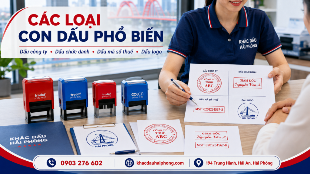 Các loại con dấu được làm phổ biến tại Hải Phòng